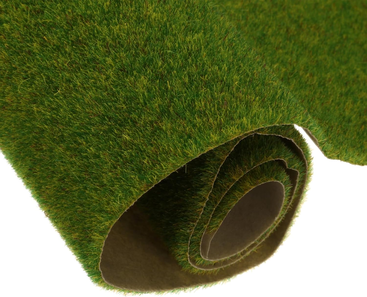 MECCANIXITY 5pcs Artificial Model Grass Mat 14" x 20"(35cm x 50cm) Golden Yellow Small Realistic Fake Turf for Garden Lawn Decoration Model