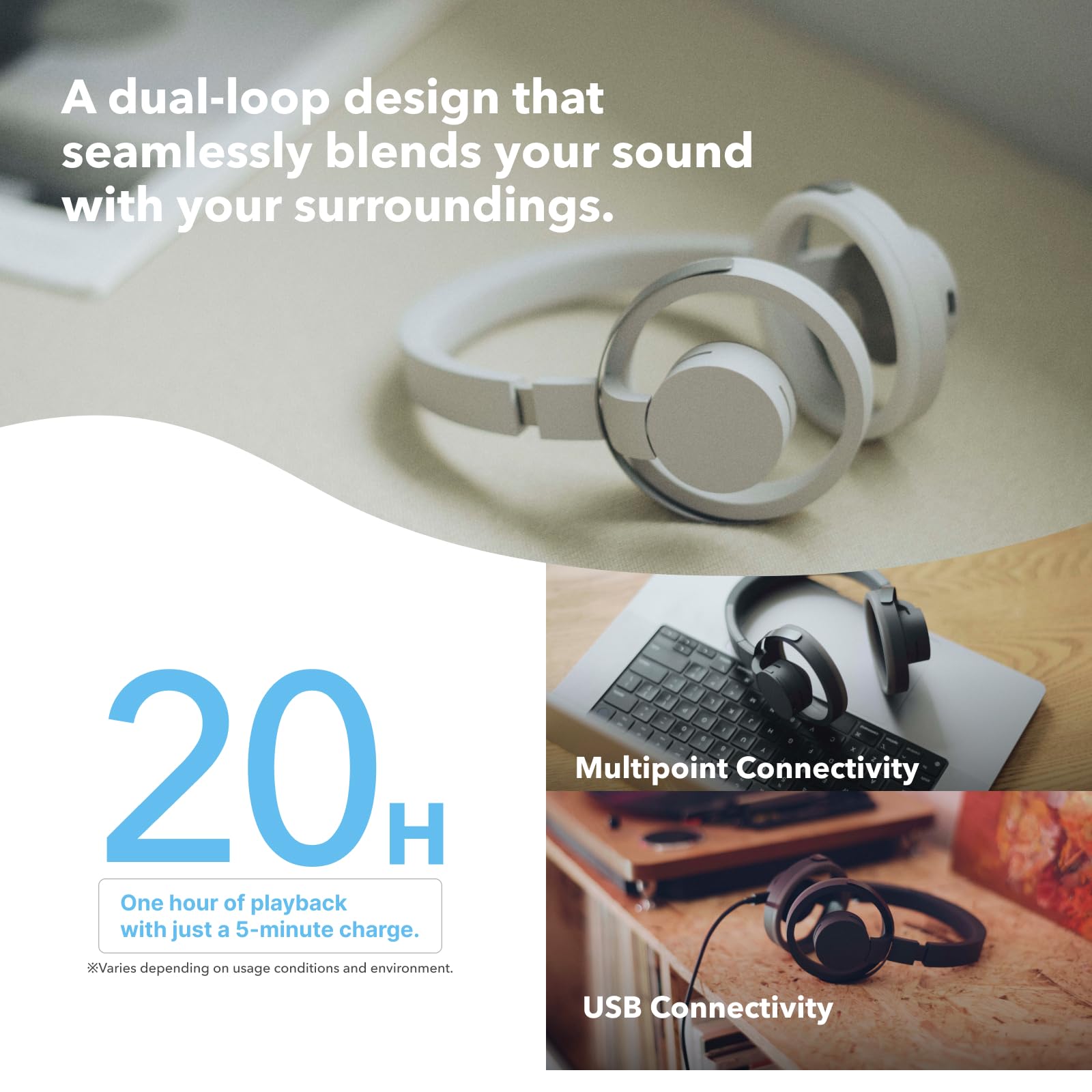 【Utakata.UL】nwm ONE MBH001 nwm ONE Wireless On-Ear Speakers (Open Ear Headphones) Prevent