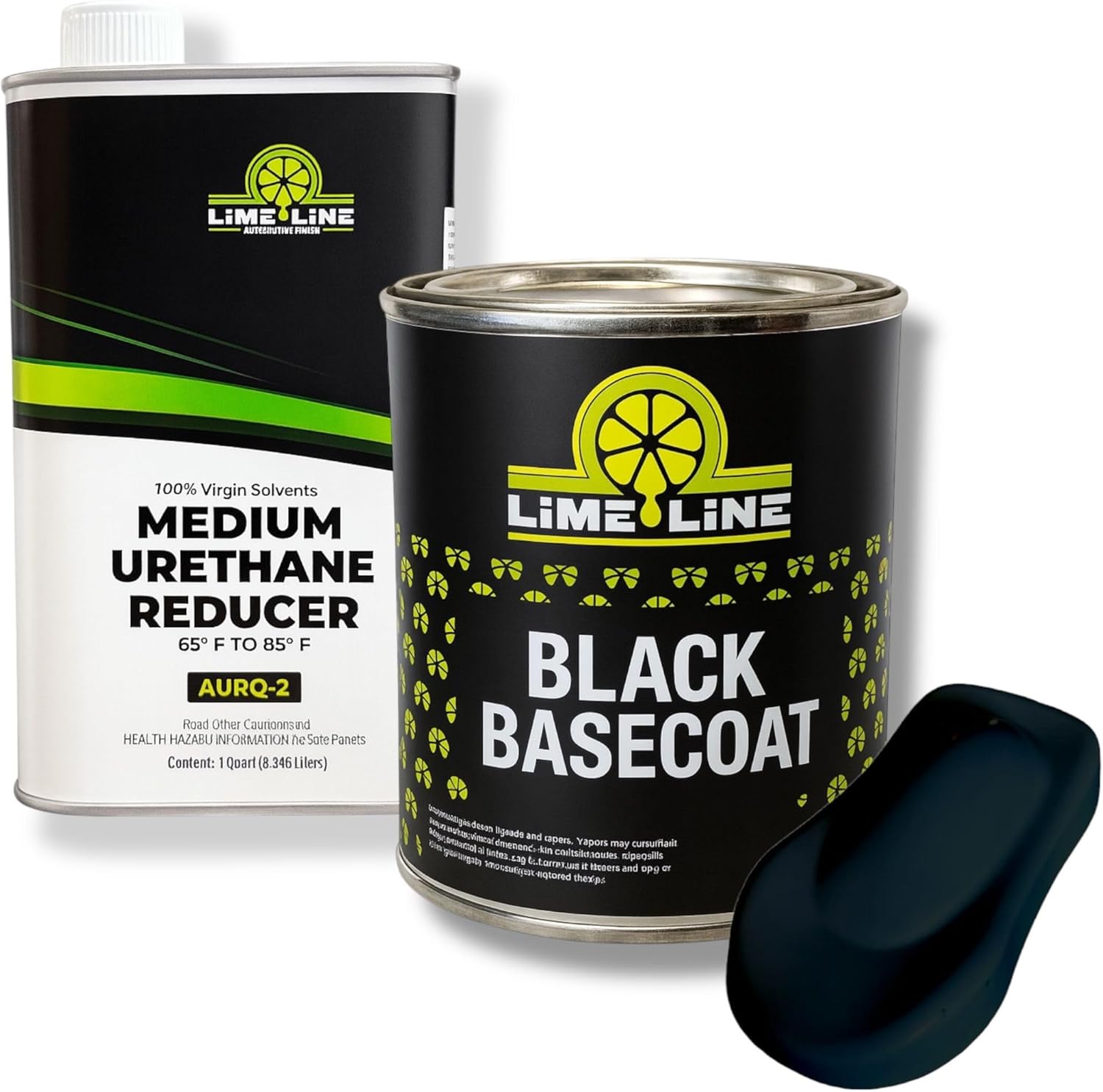LiME LiNE Automotive Basecoat with Urethane Reducer Quart Combo Pack (Black Combo)