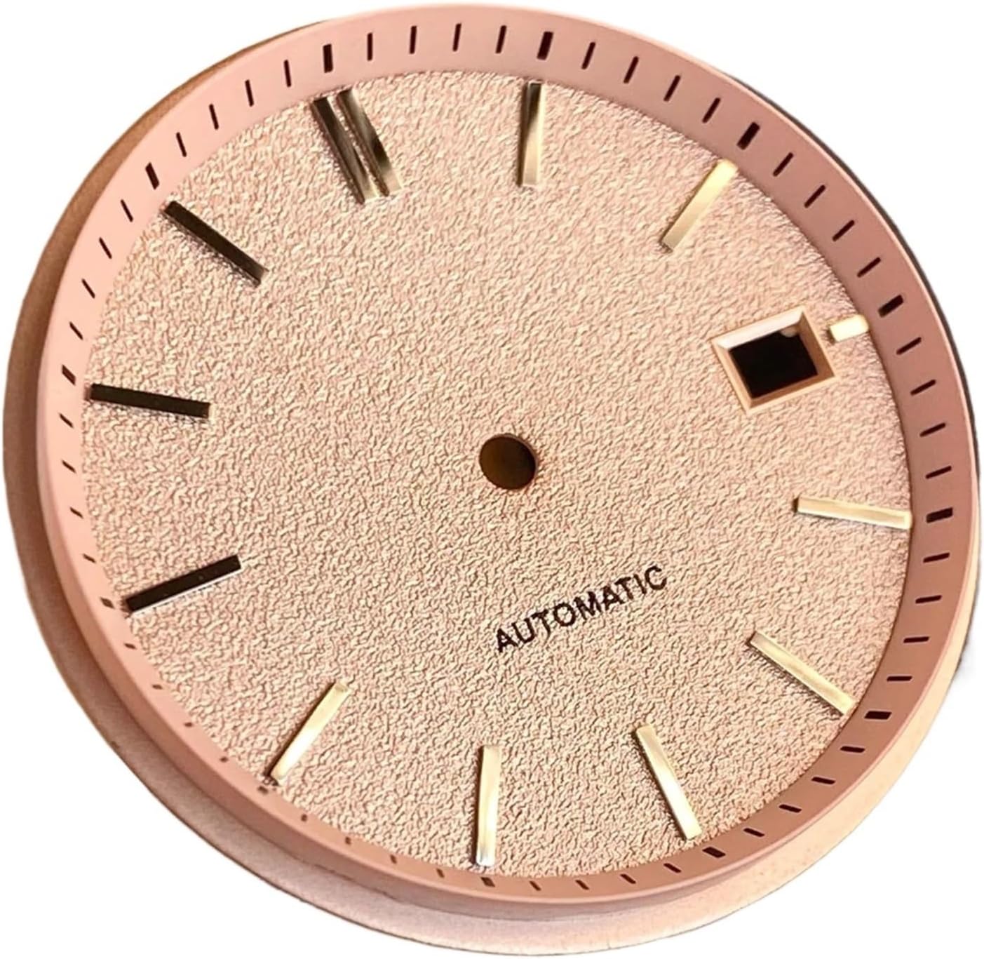 33.5mm Pink Black White Watch Dial Silver Hand Set Compatible for NH35 NH36 Automatic Movement