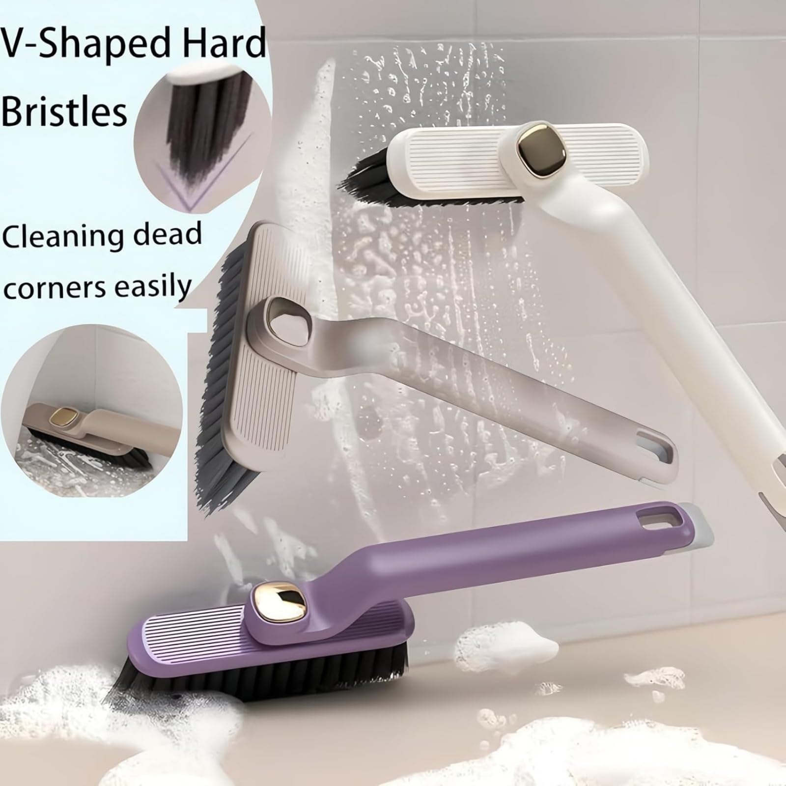 Set 4 Spazzole Per Pulizia Fessure - Con Setole Rigide | Per Cucina, Bagno, Angoli Stretti - Foto 8