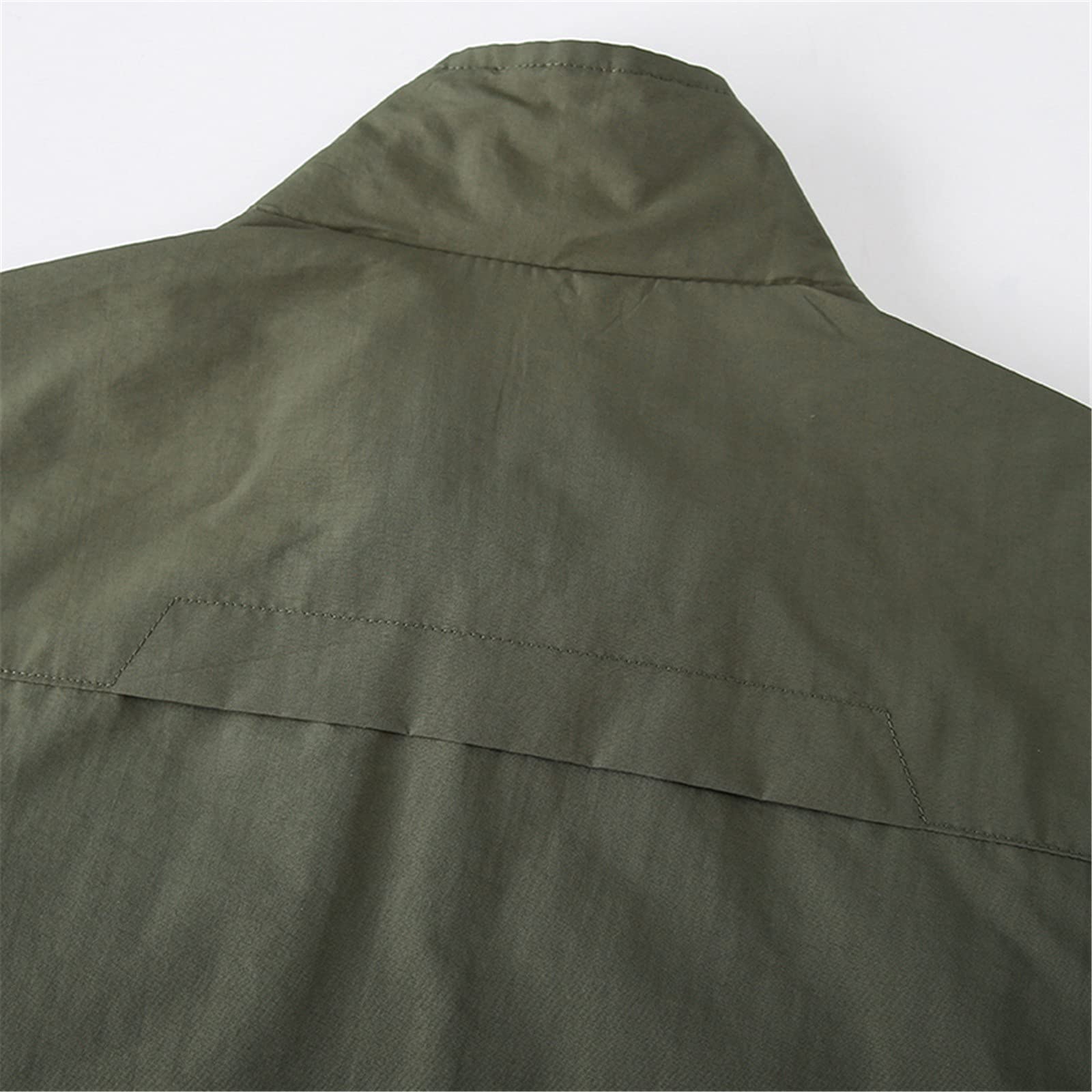 Chaleco para hombre, cuello alto, escalada, senderismo, trabajo, sin mangas, con muchos bolsillos, multiherramienta de alta capacidad