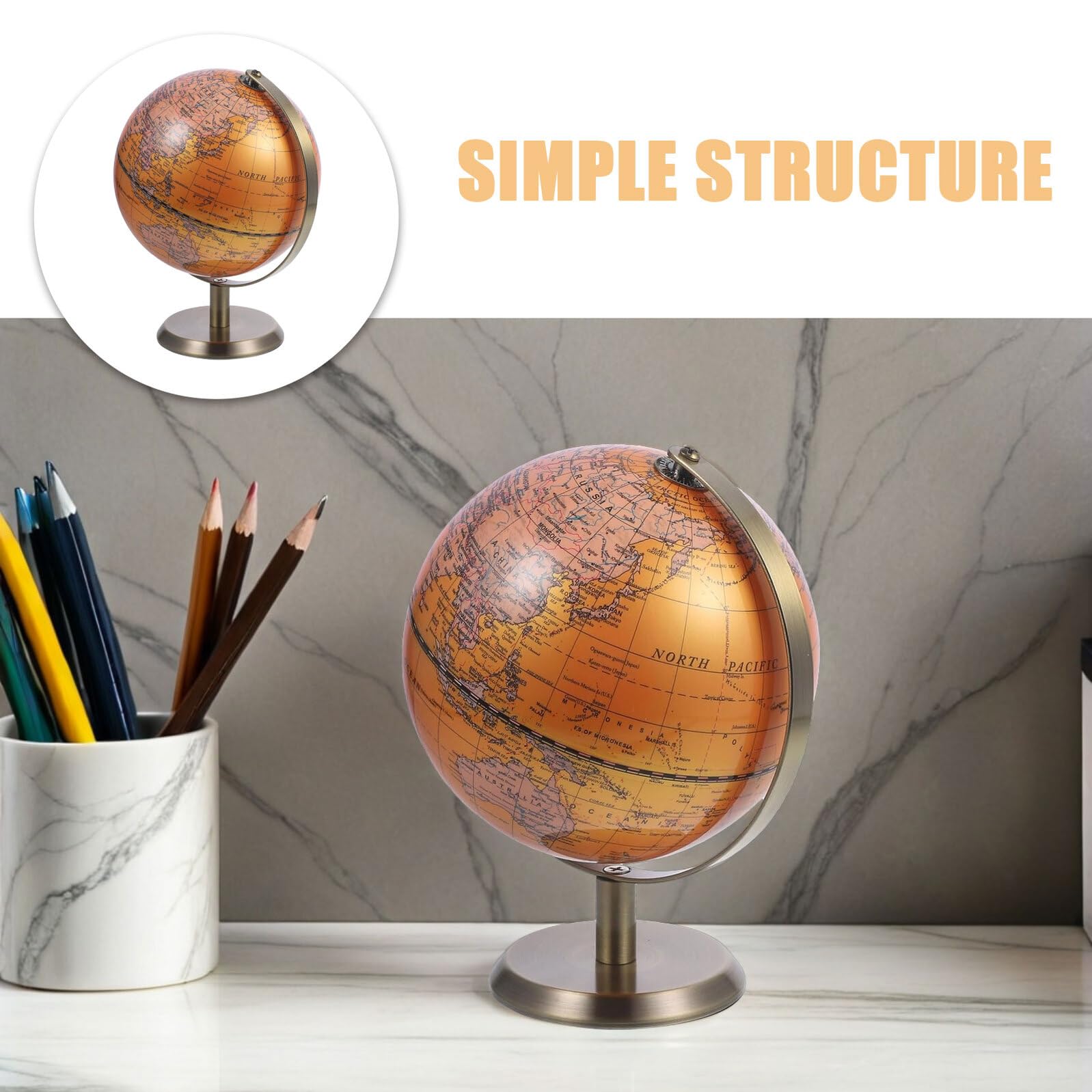 Homoyoyo Globo Terrestre Rotante Supporto Mappamondo per Ufficio e Scuola Esemplare Didattico di Geografia Decorazione per Scrivania e Casa