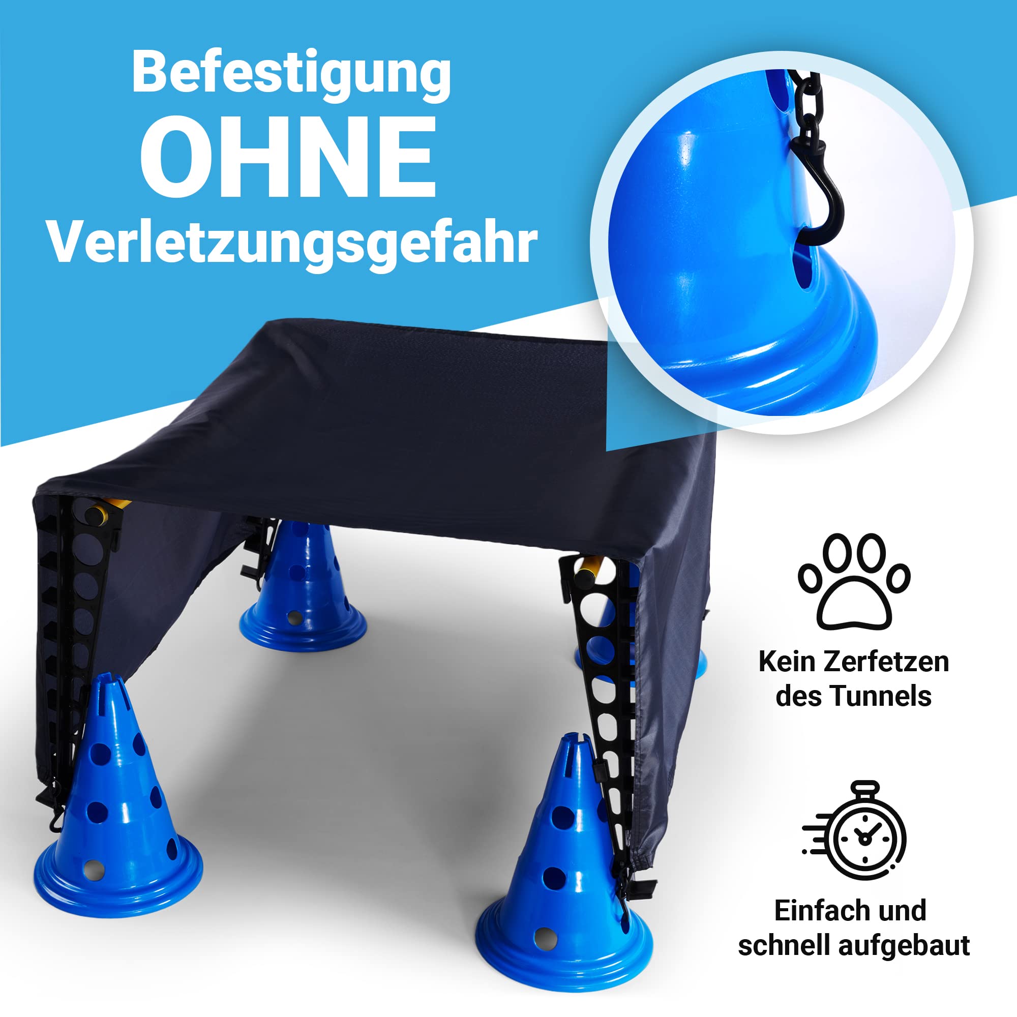 Agility-Trainingsset Für Hunde – Mit Hürde, Sprungring, Bällen & Tasche Für Innen & Außen