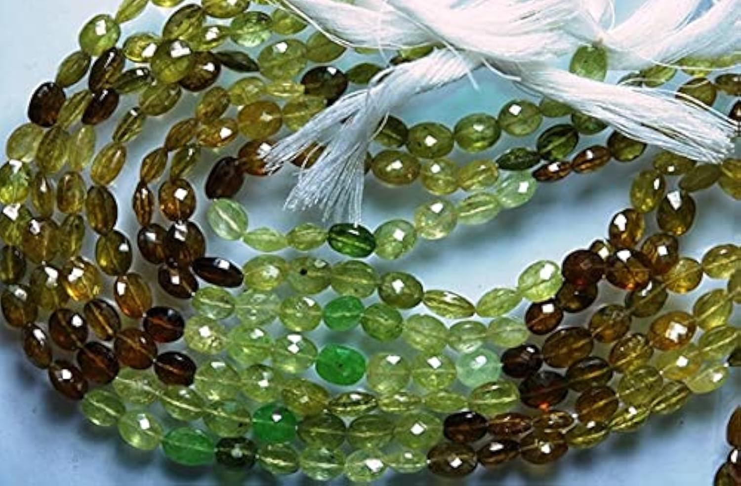 Grossular garnet perles pierres naturelles facettées pour création bijoux diy