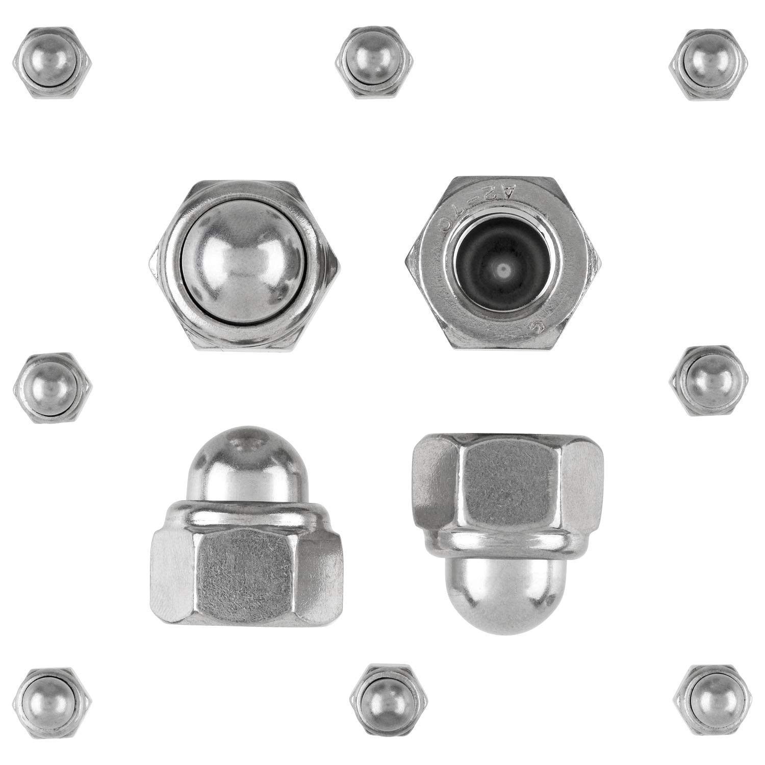 Tuercas autoblocantes M12 DIN 986 de acero inoxidable A2, tuercas de bloqueo, tuercas hexagonales M12, 100 unidades