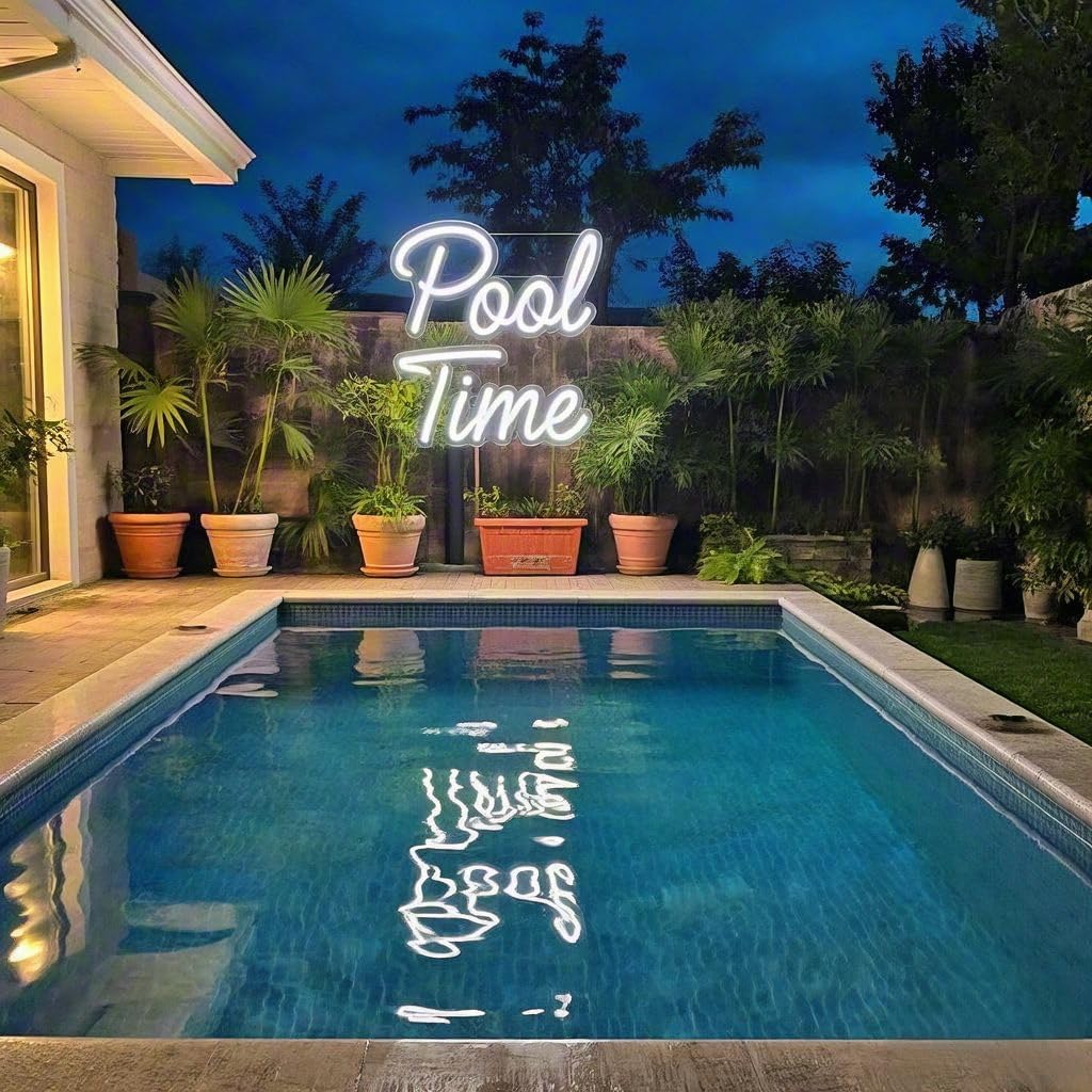 Personalized Neon Signs Outdoor Custom LED Sign Dimmable Waterproof Large, Custom Waterproof IP67 Light up Sign for Paito Backyard Pool Garden Bar Shop Bistro Party Christmas