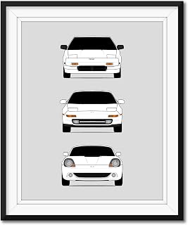 Datsun 240Z 260Z 280Z Generations Inspired Poster Print Wall Art Handmade Decor of the History and Evolution of the Datsun S30 / Nissan S30 (Nissan Fairlady Z) (Unframed)