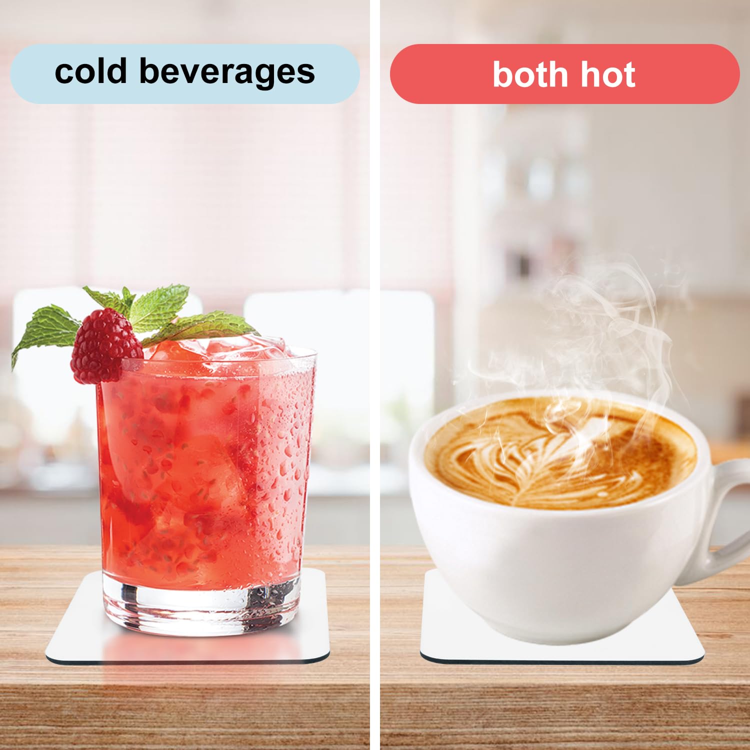 30 Pcs 4 X 4 Inch Square MDF Sublimation Coasters, Blanks MDF Sublimation Coasters, And Water-Resistant MDF Material With Non-Slip Cork Backing