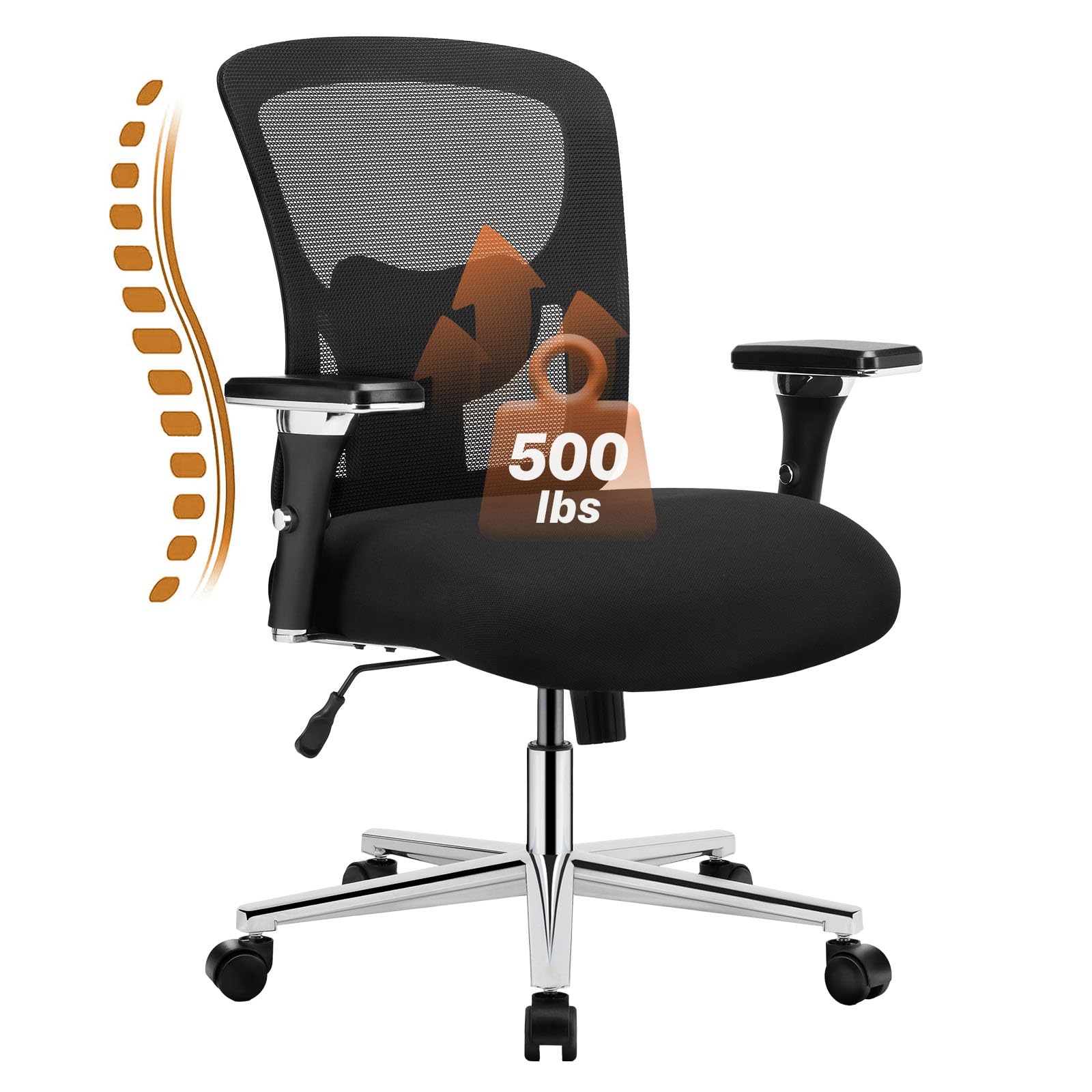 NEWBULIG Office Chair Ergonomic Desk Chair Big Tall 500 LBS Home Mesh Office Desk Chairs with Wheels Comfortable
