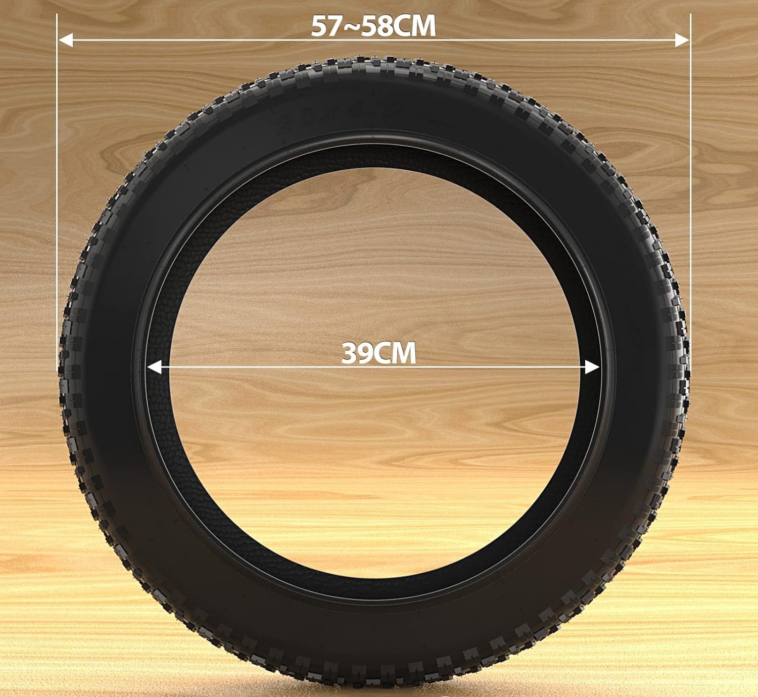 2 Copertoni 20 X 4.0 Fat Bike E-Bike Rinforzati – Coppia Pneumatici MTB 20” (100-406) Tassellati in Gomma Nera Rigida per Bicicletta Elettrica e Mountain Bike – Alta Resistenza e Grip