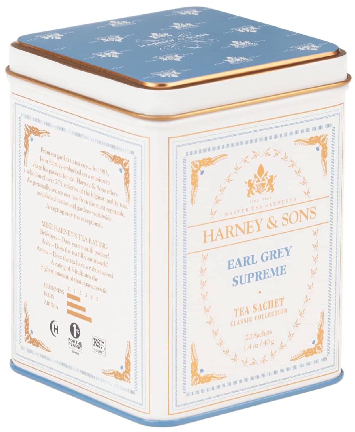 Harney & Sons Earl Grey Supreme, Black Tea, 20 Sachets