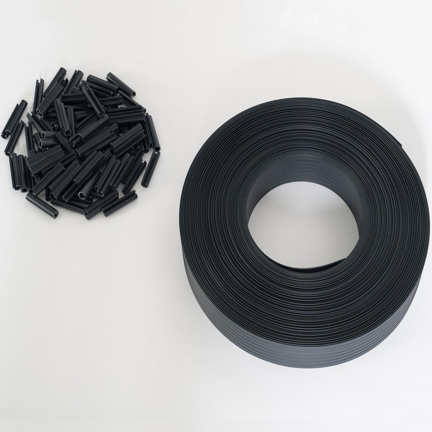 IDMarket - Kit de lamelles occultantes PVC Grises L.60 M pour Panneau grillagé