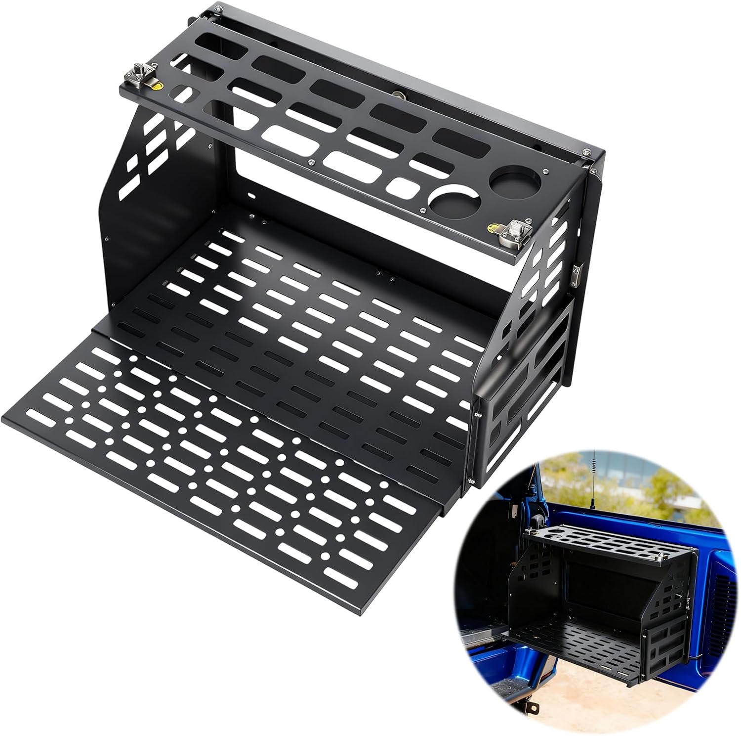 Rear Door Tailgate Table and Molle Panel Fit for Ford Bronco 2021 2022 2023 2024 2025, 2/4 Door