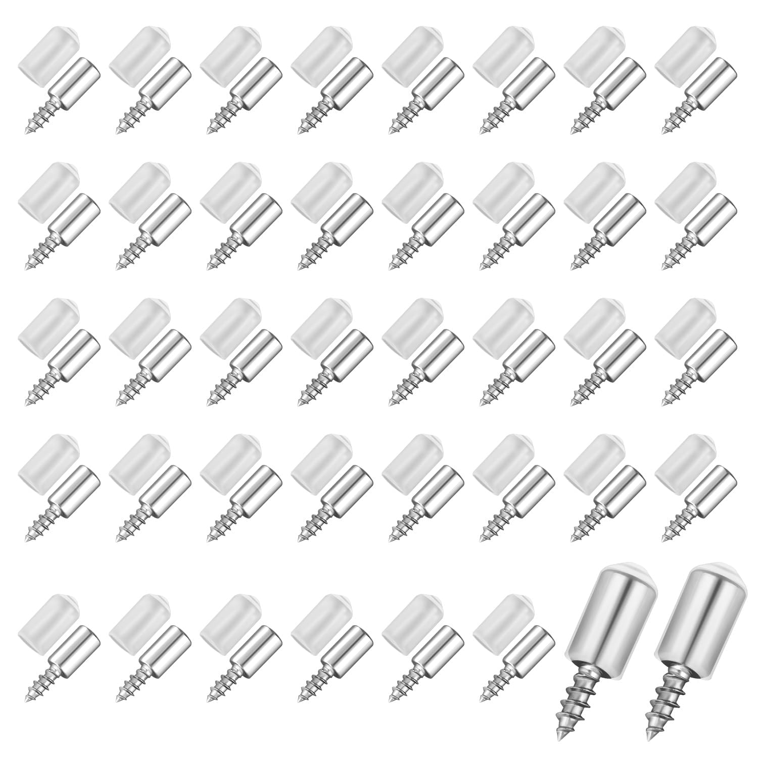 30pcs Shelf Support Pegs - 7.5mm Shelf Pins with Non-Slip Sleeve and Self-Tapping Screws, One-Piece Metal Shelf Pins for Home Kitchen