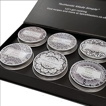 Spice Set - 6 Tantalising Spices for Cooking - Beautiful presentation - Premium Hand Blended 100% No Additvies - Lots of Free Recipes with Videos.