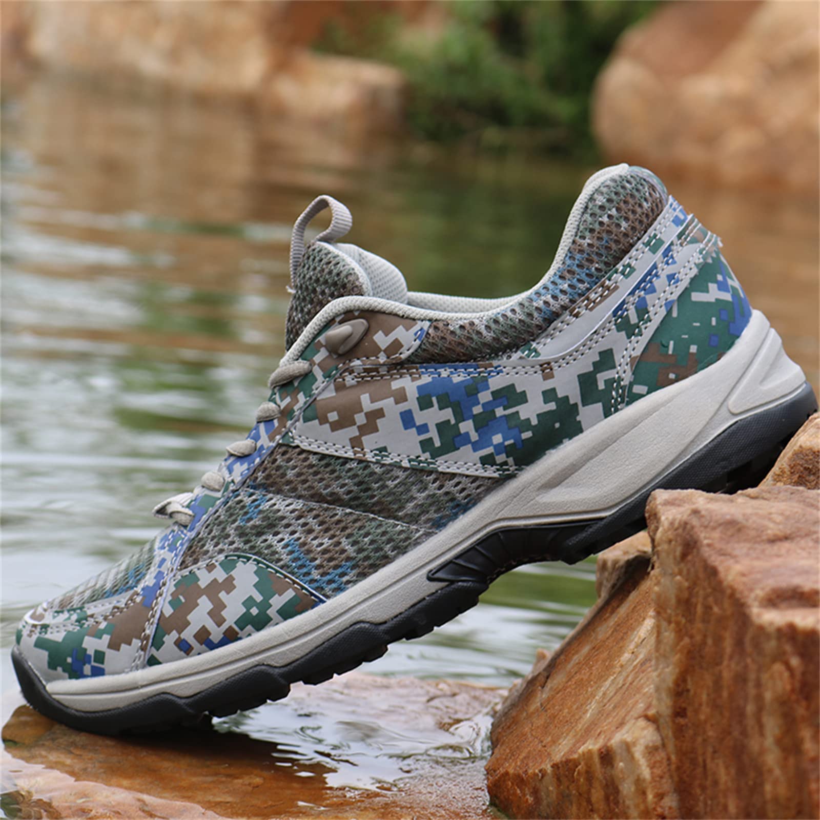 Scarpe da Trail Running da Uomo, Scarpe da Ginnastica da Trekking Scarpe da Campeggio da Viaggio Mimetiche per Esterni