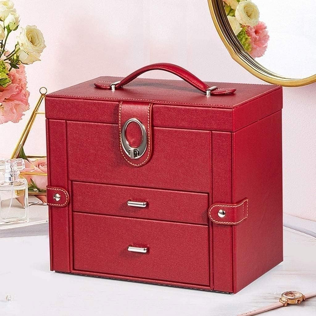 TOEWOE Jewelry Box for Women Girls, Jewelry Organizer Box, Travel Jewelry Case, PU Leather Jewelry Box Organizer