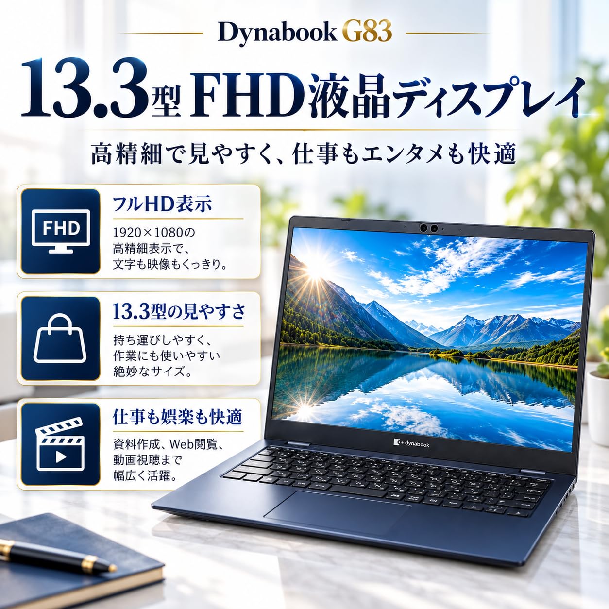 Amazon.co.jp: 【軽量ノートパソコン】dynabook G83 13.3インチ 1920
