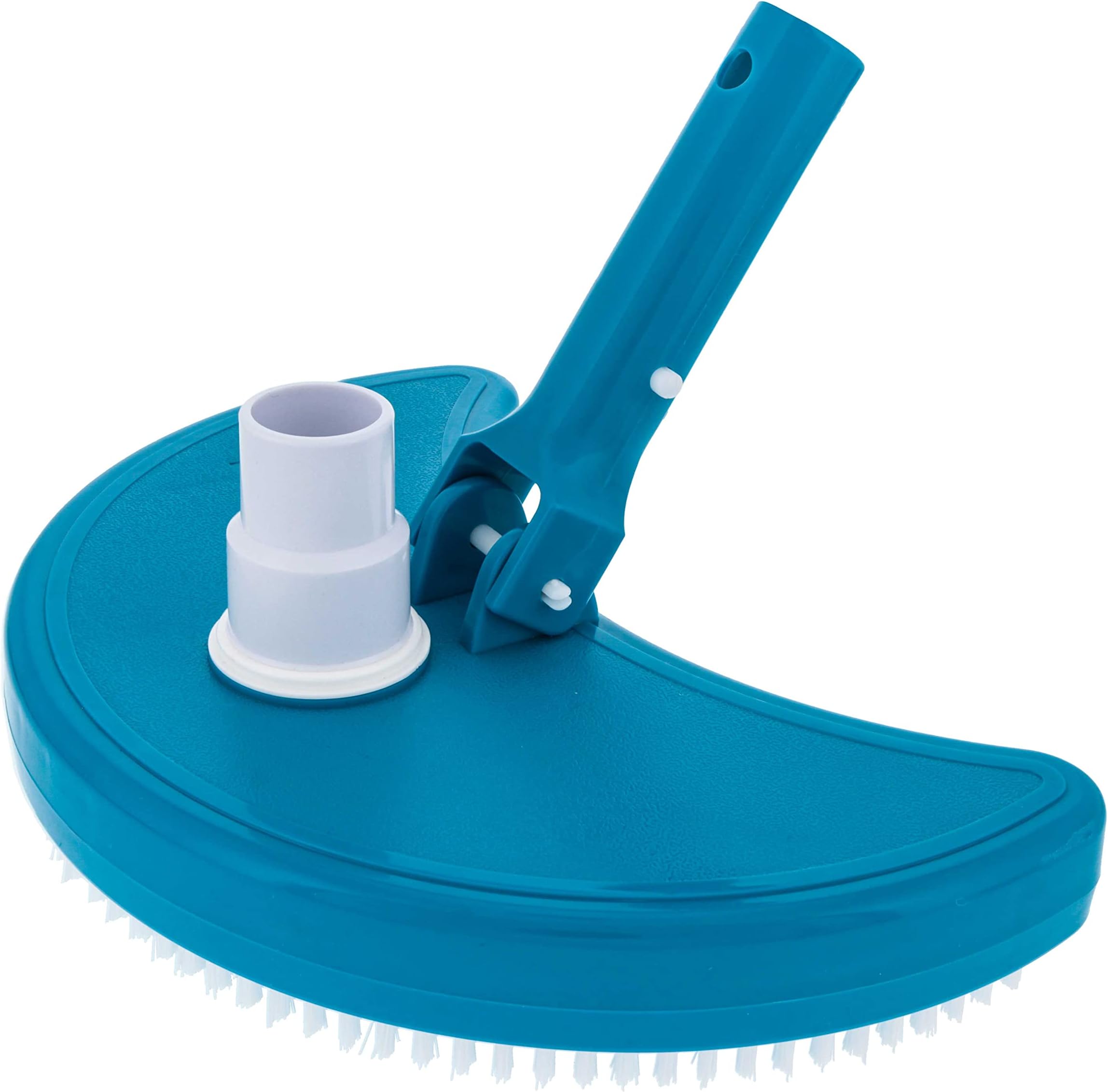 U.S. Pool Supply Weighted Half Moon Pool Vacuum Head - Swivel Hose Connection, Pole Handle - Above Ground, In-Ground Swimming Pools, Spas – Clean Remove Debris Vinyl Liner Floor, Wall, Corner Cleaner