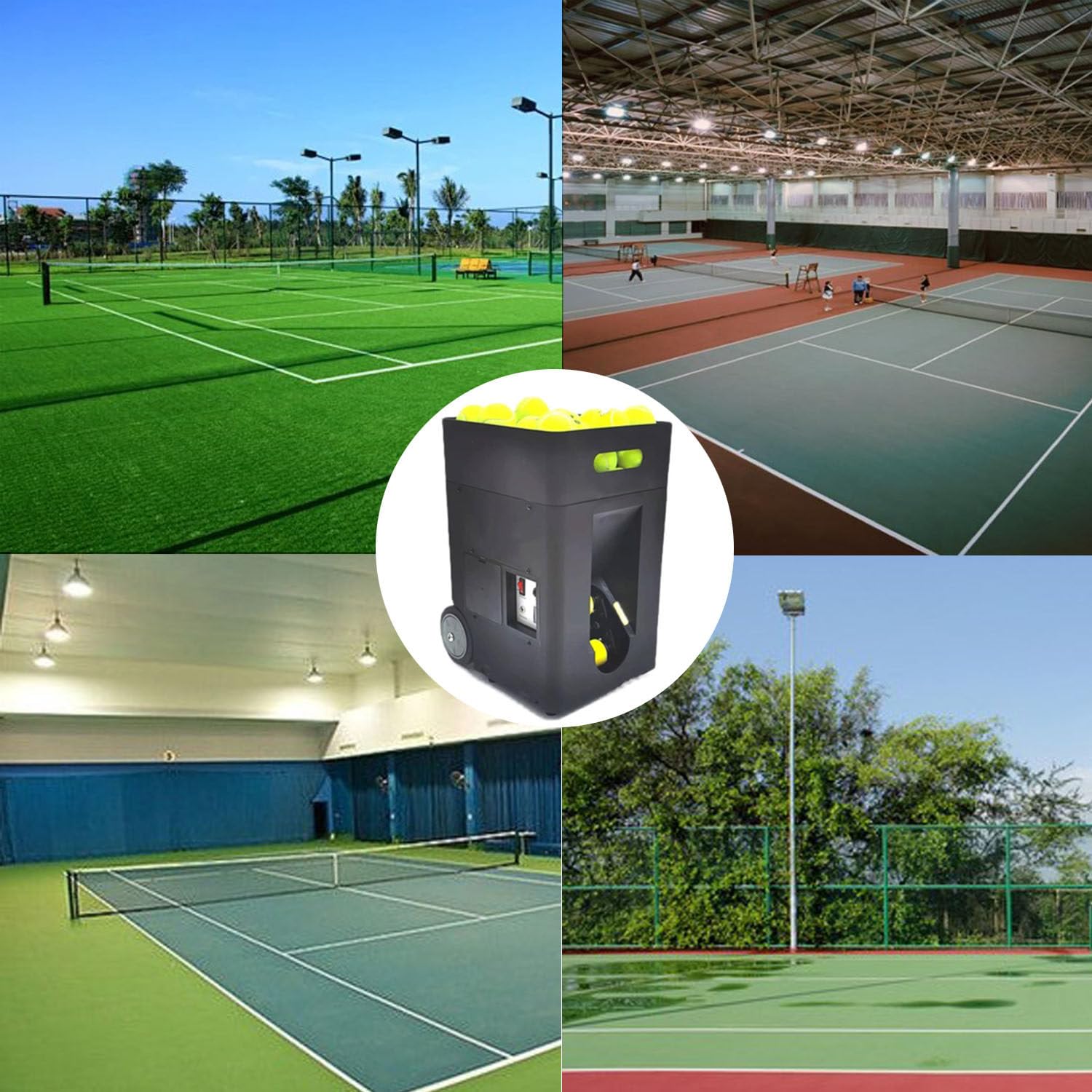 Máquina lanzapelotas de Tenis Inteligente, Servidor de Pelotas de Tenis, con Control Remoto, ángulo de Lanzamiento Ajustable, batería incorporada, para Entrenamiento de Tenis en Solitario
