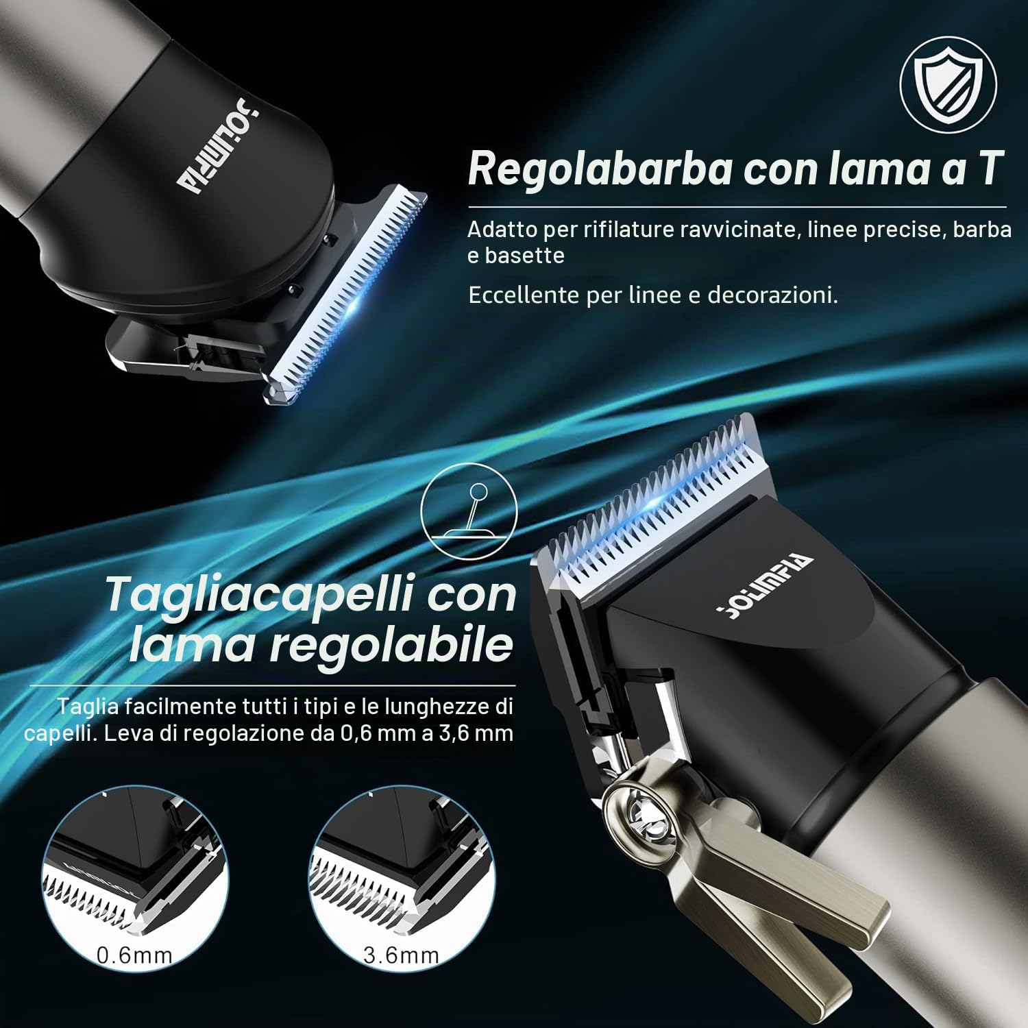Solimpia Hair Clipper & Trimmer Professionale Barber Home Grooming Kit Ricaricabile Elettrico Beard Body Hair Trimmer Cordless Hair Clipper per Uomini Regalo Del Bambino