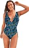 Swimsuits For All Womens A-List Plunge One Piece Swimsuit Plus