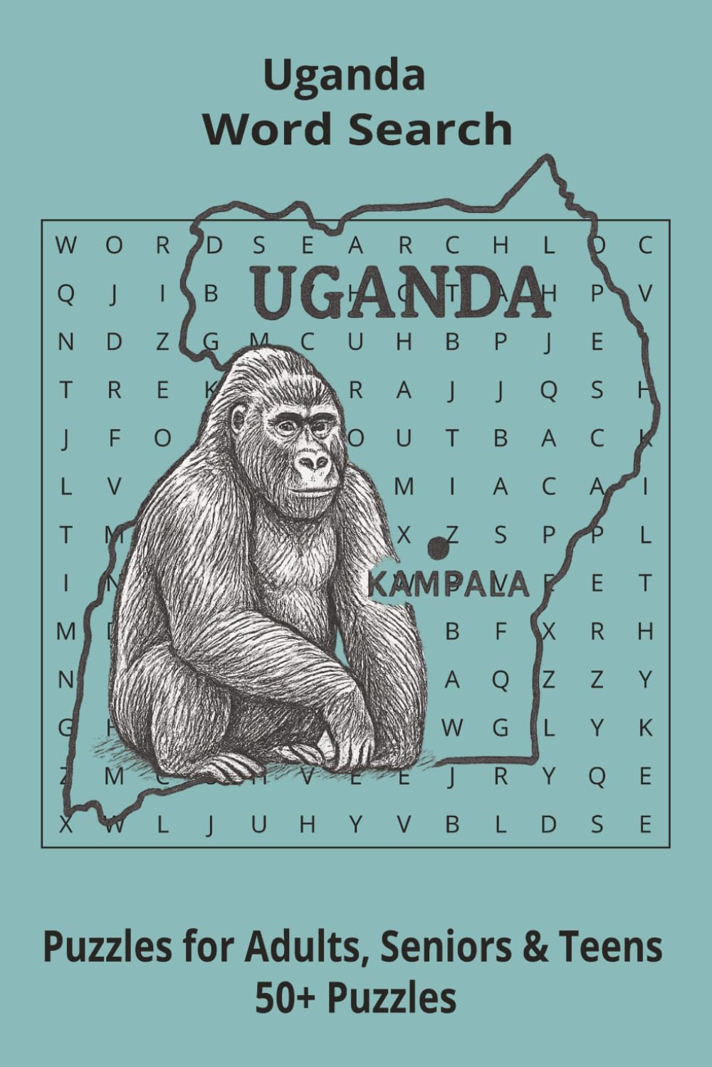 Country Uganda Word Searches: Puzzle Book 6x9”, 111 pages, 50+ Puzzles,… Gift for ;Travellers, Study, during Vacation, Holiday or Time to Relax