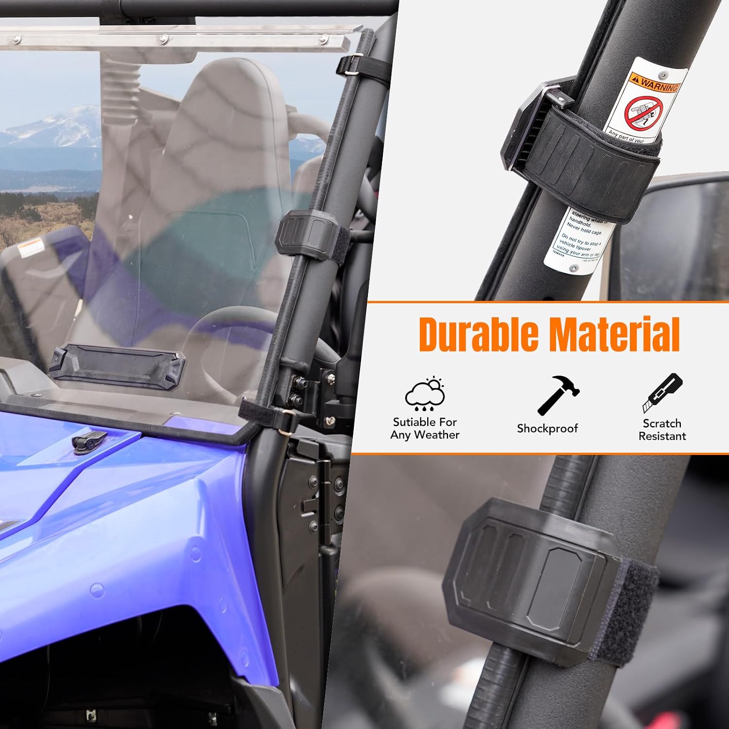 HAKA TOUGH Front Windshield for Yamaha Wolverine X2 850 Accessories 2018-2020,Vented Windshield for Wolverine X4 850 Front Full Window Dustproof Durable