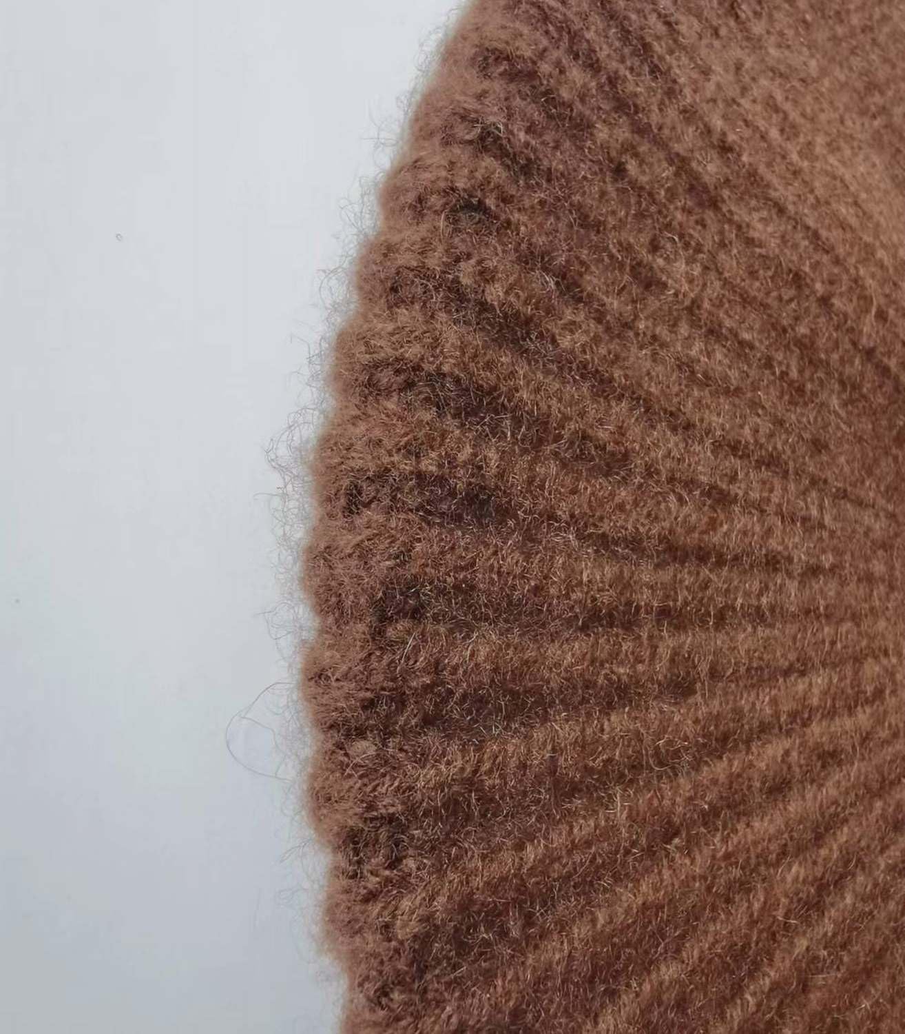 Kaschmir-Mütze, Damen, Winter, warm, Merinowolle, gestrickt, übergroß, Beige