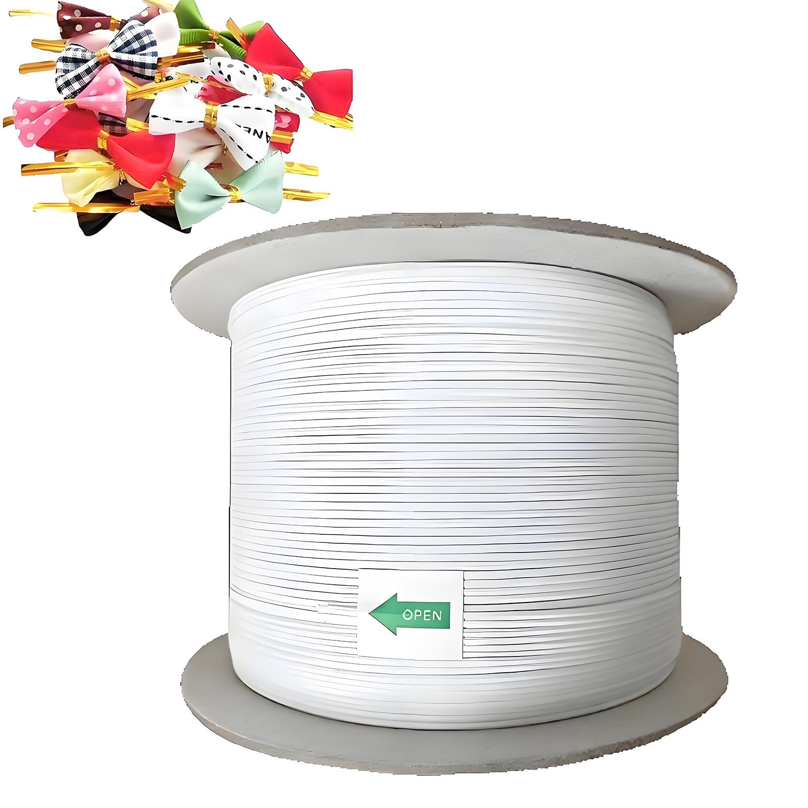 Attaches métalliques torsadées pour câbles, pour Machine à Enrouler/Lier 12pcswhite