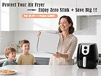 Vista 4 de Protector contra salpicaduras para freidora de aire: magnético de acero inoxidable, detiene la quema de la bobina de calefacción, la corrosión