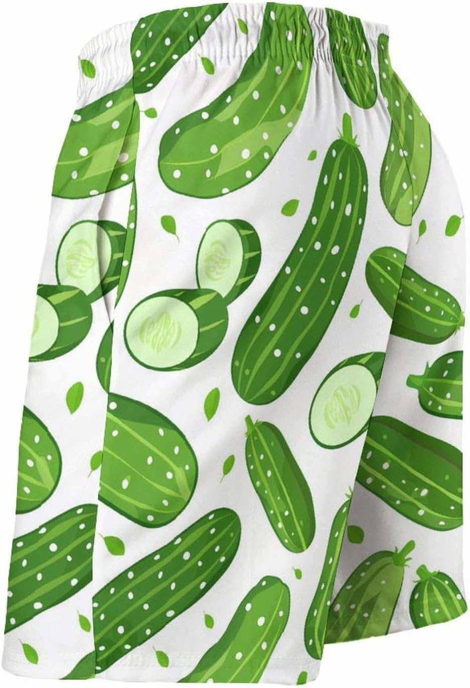 Pickle Cucumbers Casual Men's Swim Trunks Novelty Summer Beach Shorts Swimwear with Pocket