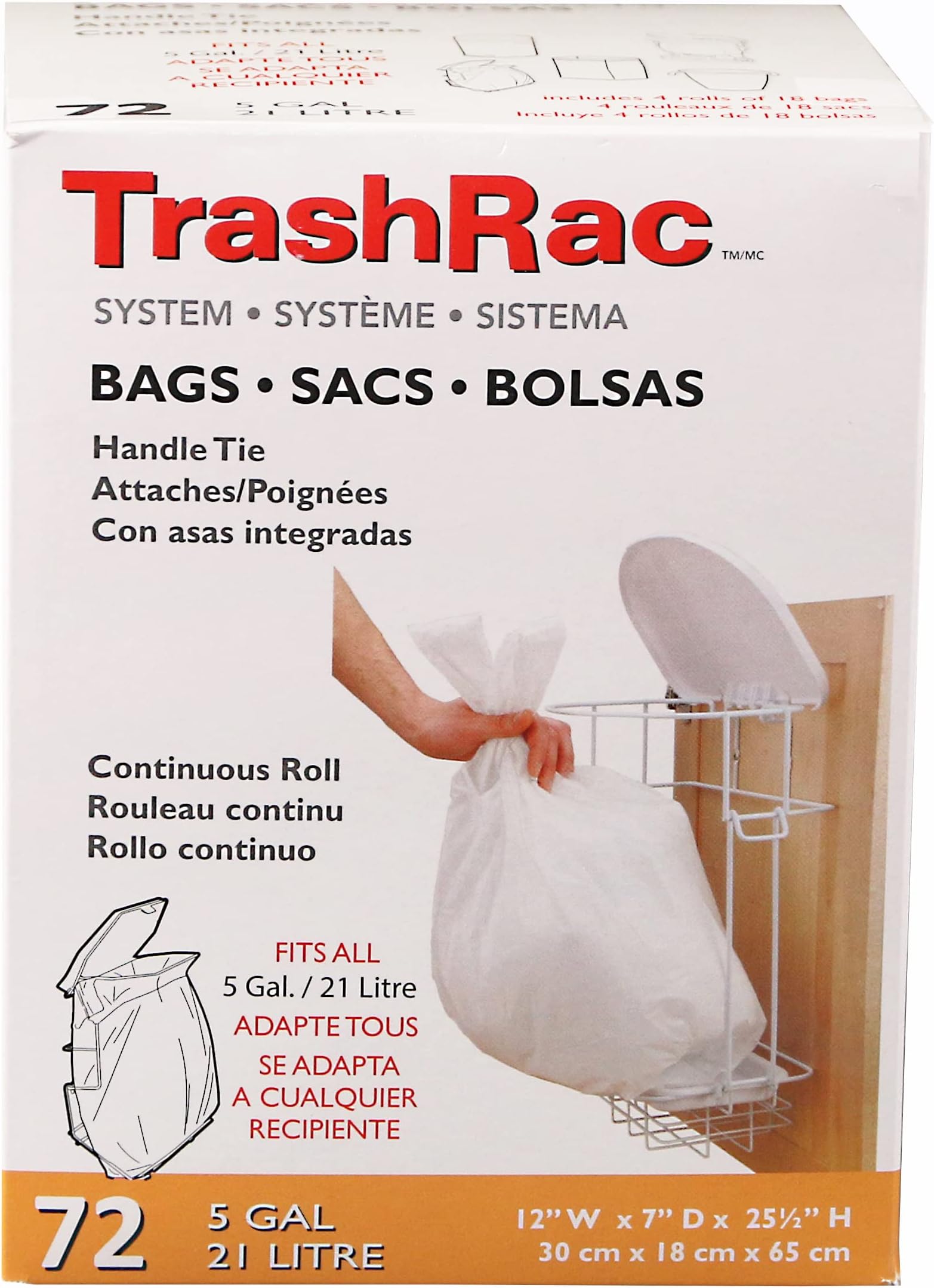 Refill Bags 87072 For 5 Gallon Frame - 72 Count