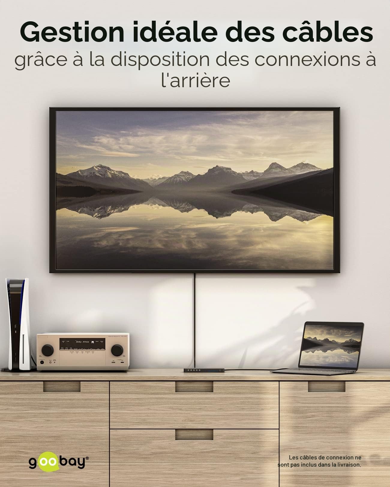 goobay Commutateur matriciel HDMI 58479 4 vers 2, répartiteur matriciel 4k à 60 Hz/avec télécommande pour lecteur Blu Ray, Xbox, PS5 et TV/Interrupteur 4 entrées et 2 sorties,Schwarz