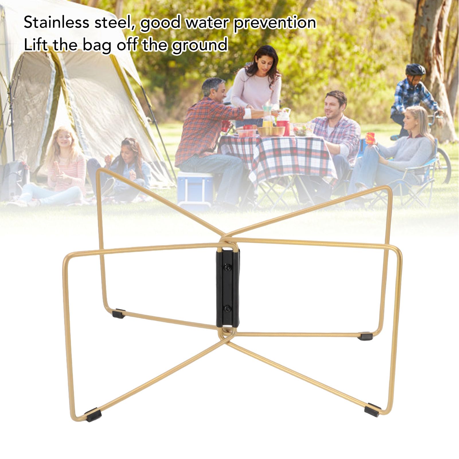 CHICIRIS Porta Bagagli Pieghevole Campeggio per Valigia Pieghevole Stand in Acciaio Inossidabile Campeggio Esterno Universale Portatile (Acciaio inossidabile 2)