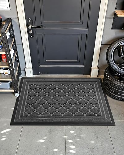 Miniatura 7 de Color G - Alfombras para puerta de entrada al aire libre para atrapar la suciedad, tapetes de puerta exterior para evitar resbalones, tapete para