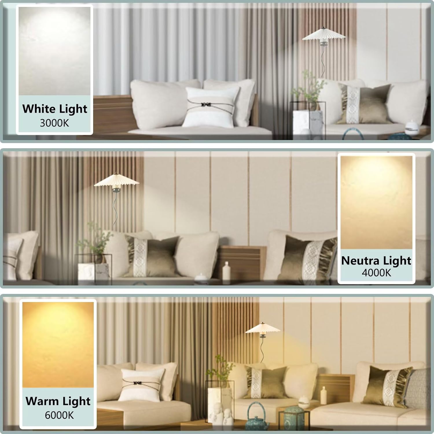 Pleated Floor Lamp, 3 Color Dimmable Floor Lamp with Remote Control, Retro Bedside Atmosphere Table Lamp for Bedroom, Living Room, (Beige)