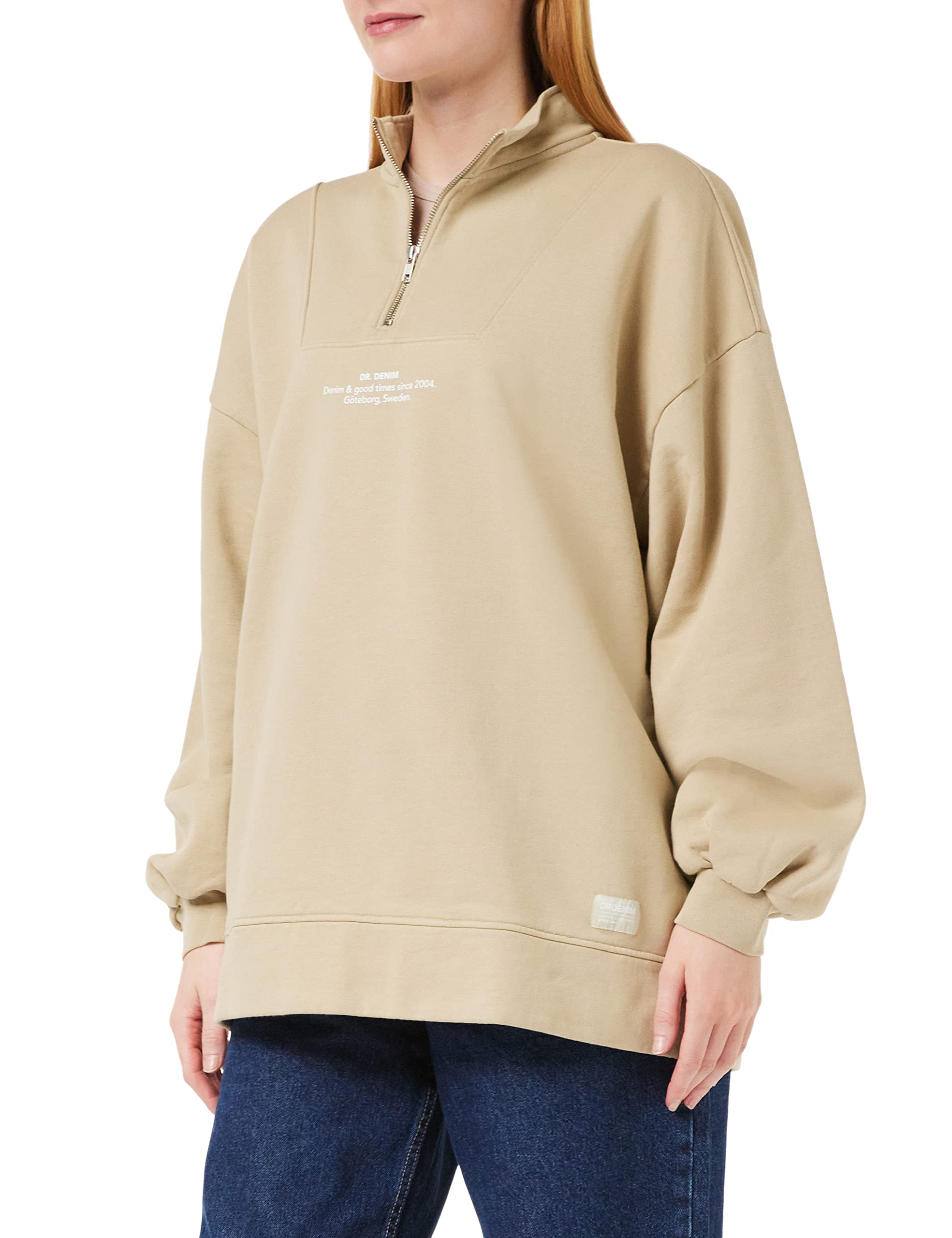 Dr. Denim Women's Miya Sweatshirt, Light Khaki Wm, XS UK