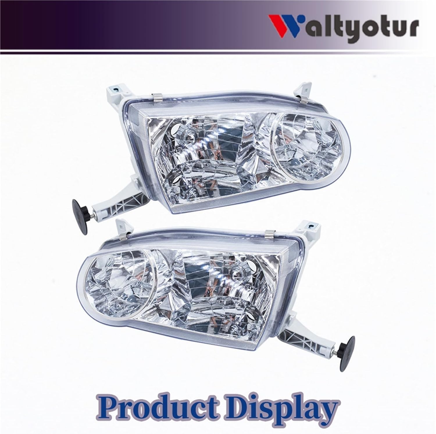 waltyotur Replacement for 2001 2002 Corolla Headlights w/Corner Signal Headlamps Left and Right Side Set