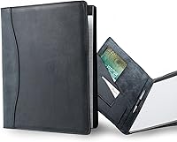 Vista 10 de PEGAI Padfolio de cuero 100% hecho a mano, organizador de bloc legal para negocios, escuela, oficina, conferencias, resistente, piel de vaca, hoja