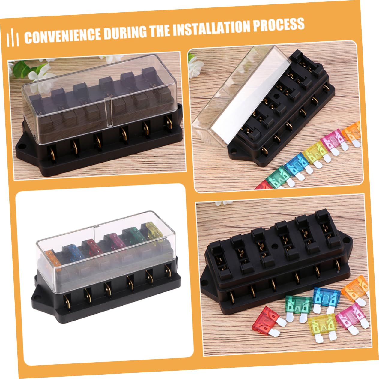 4 pezzi Portafusibili Auto Vie Kit Sostituzione per Upgrade Fuso Scatola Fusibili per Camion Facile Installazione e Durabilità Affidabile per Proprietari Veicoli