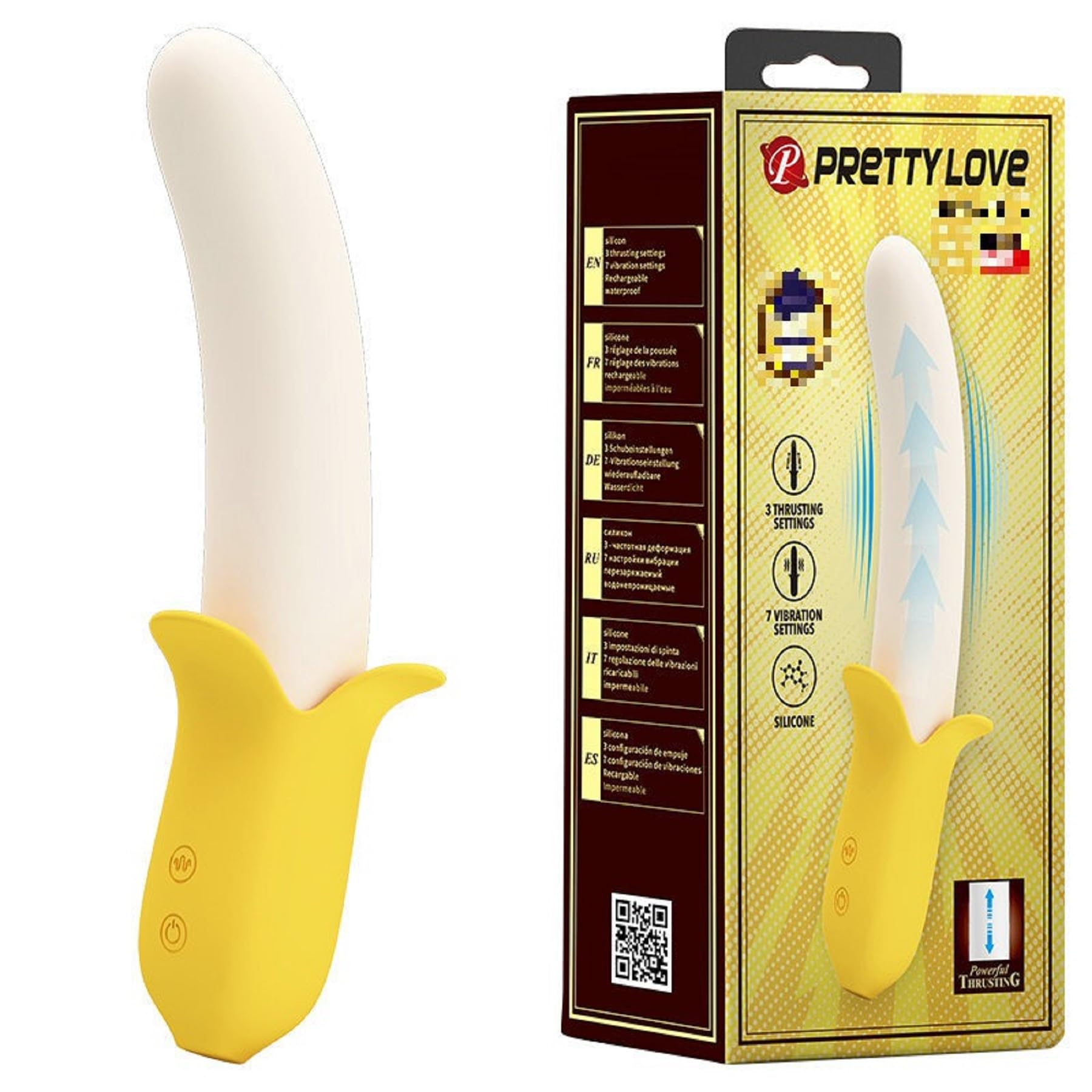 Amazon.com: Ustbaly Electric Silicone Head Massager,Banana Dildo Vibrator  with 3 Frequency Stretch and 7 Vibration Modes,for Woman(1Pcs Yellow-White)  : Health & Household