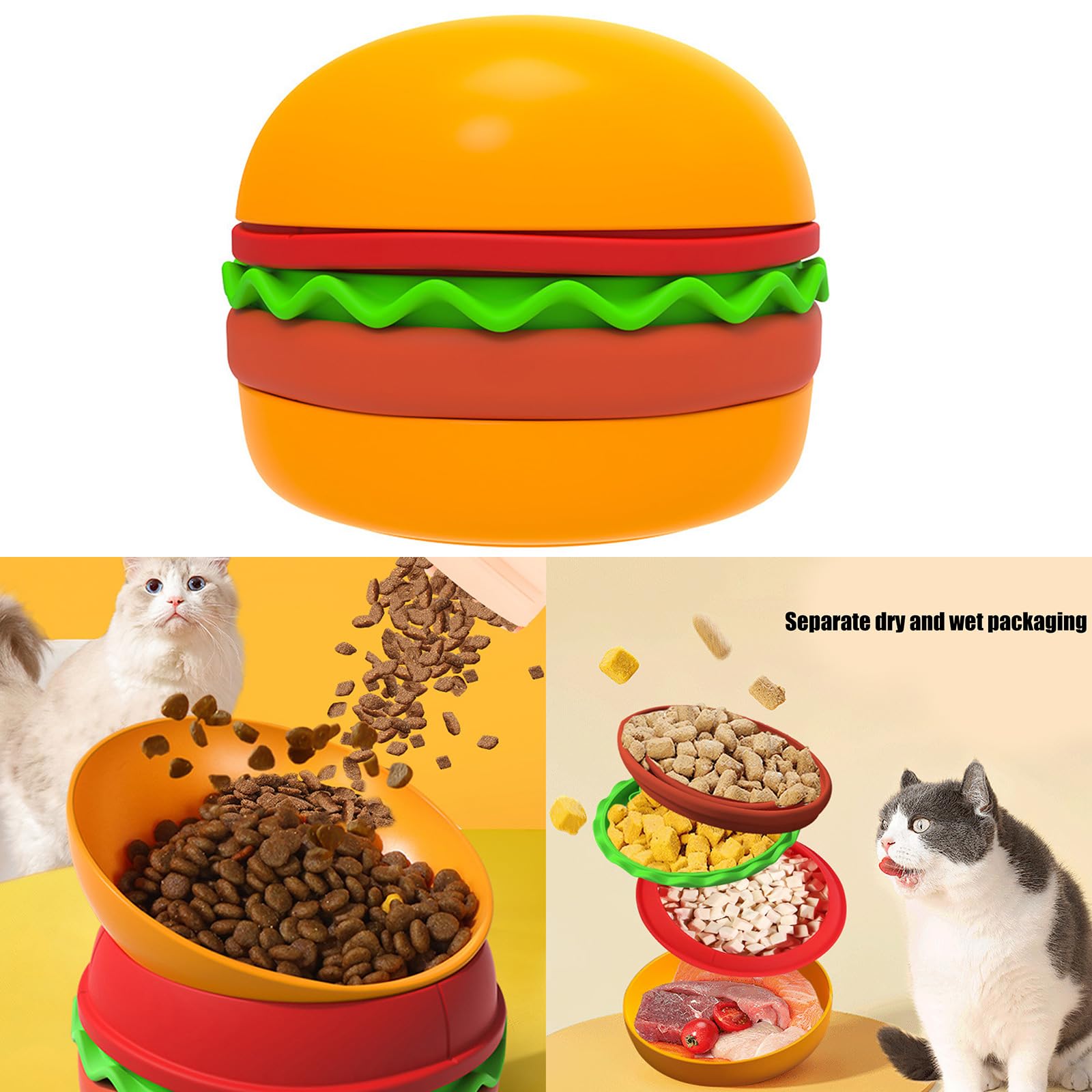 1 Mangiatoia per animali salvaspazio interattiva a 5 livelli con base a ciotola per alimentazione lenta per gatti e cani piccola taglia Silicone antiscivolo Alimentazione per animali domestici