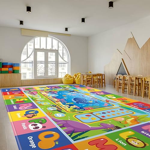 Miniatura 6 de Alfombra de juego para bebé para suelo, alfombra de juegos para niños pequeños y bebés (110.2 x 78.7 pulgadas, estilo 2)