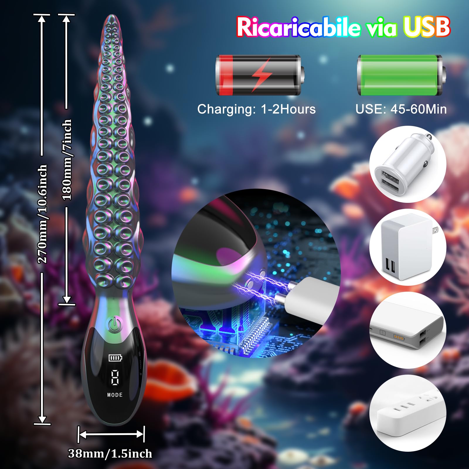 Sex Toys Vibratoreper Donna Dildo Vibratore - Vibratoreper Donna Punto G Squirting con 9 Vibrazioni &Display a LED,Vibratore per Donna per Stimolatore Anale & Punto G,Dildo Plug Anale da Uomo Prostata