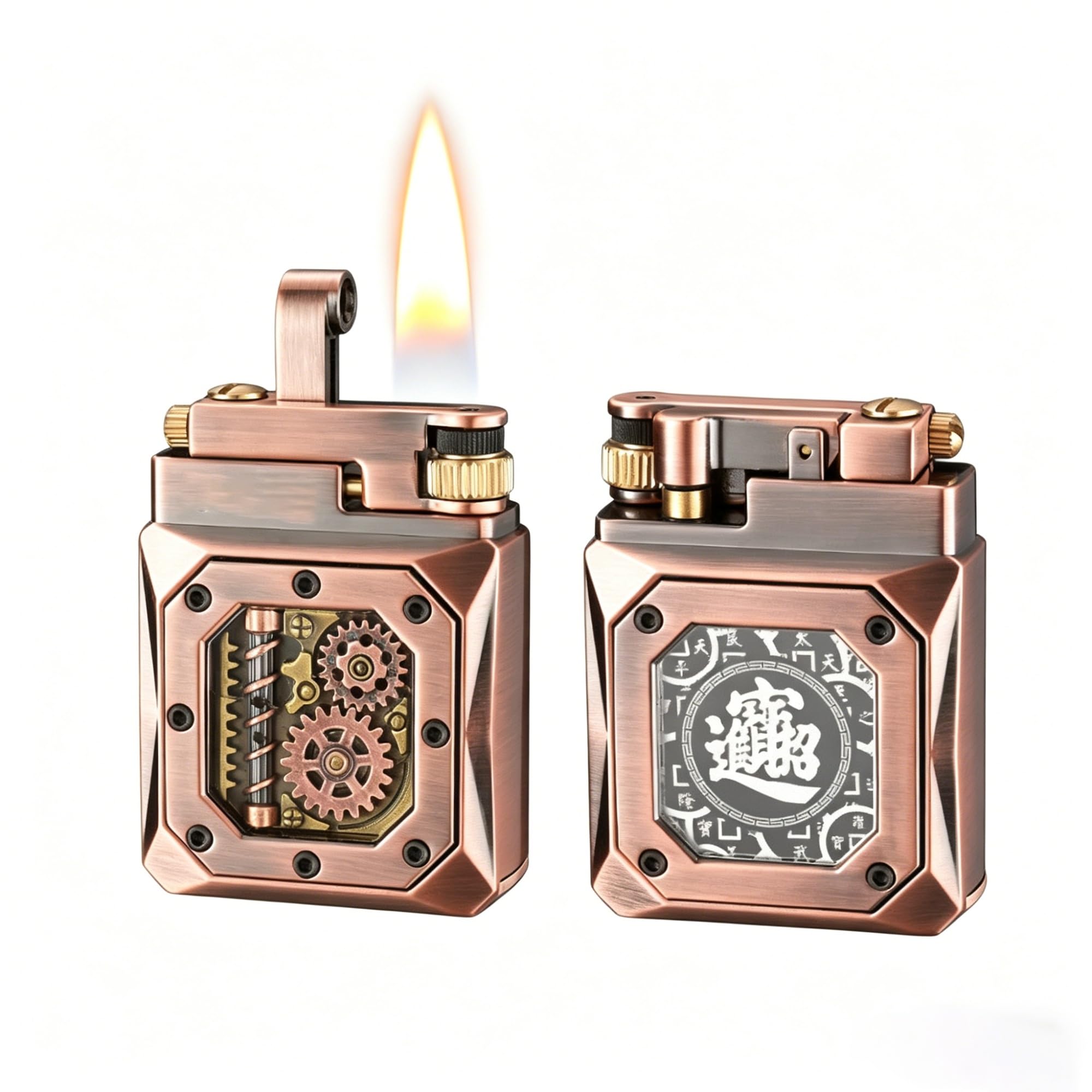 Encendedor mecánico de queroseno recargable en metal clásico