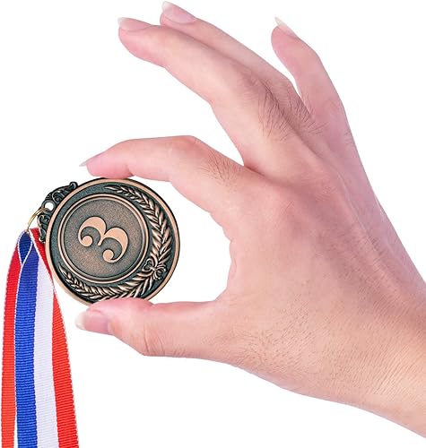 Miniatura 5 de favide 96 medallas de oro y plata de bronce, medallas ganadoras de premios de oro y plata para competiciones, fiestas, estilo olímpico, 2 pulgadas