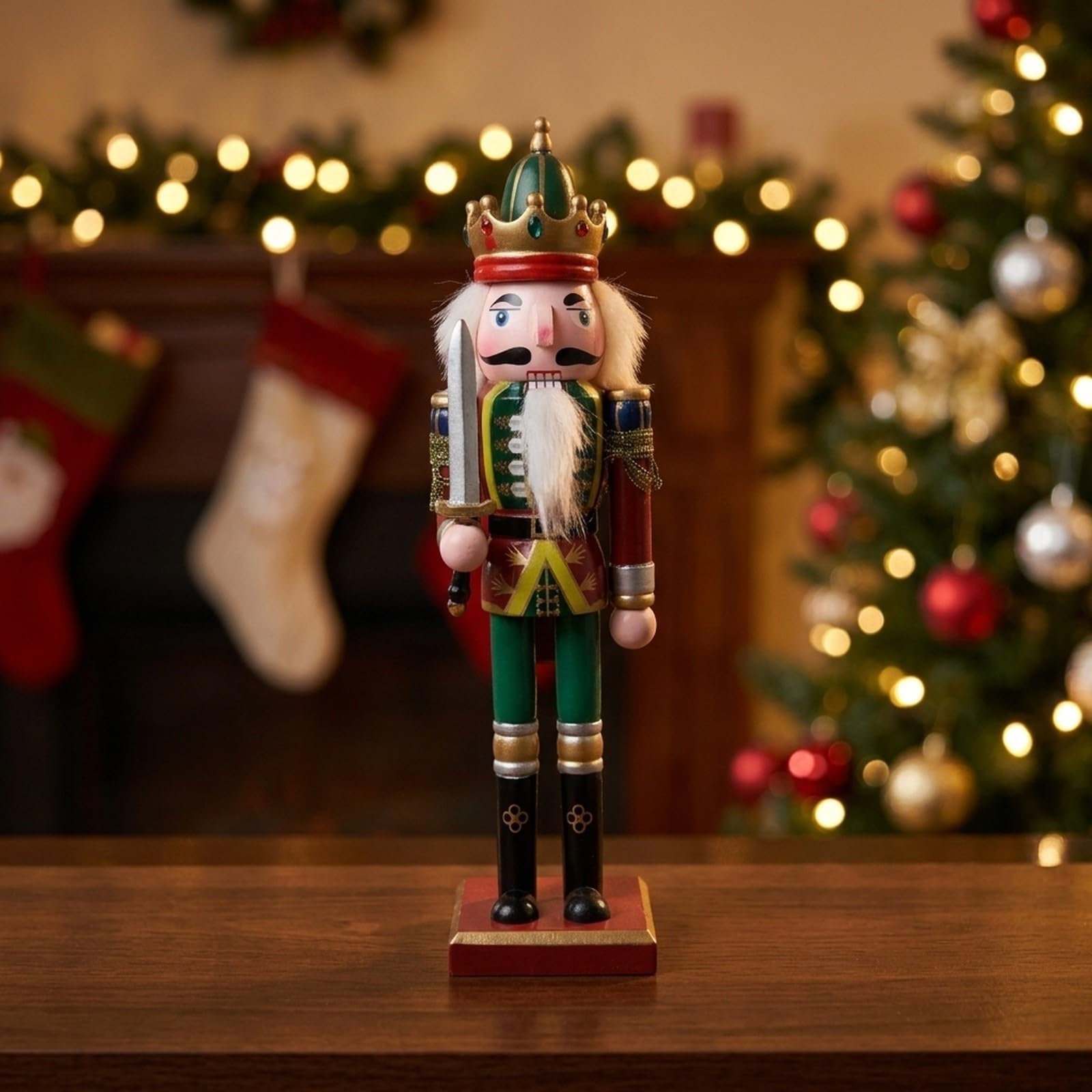Nussknacker Figur aus für holz 12 Zoll Traditionell Weihnachtlich(A+B+C+D)