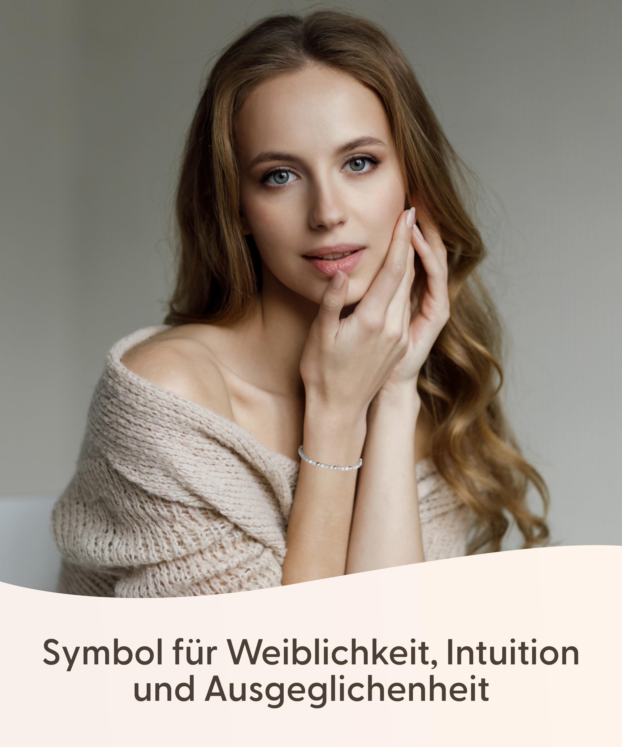 Facettiertes Mondstein Armband – Premium Edelstein Armband mit 925 Silber Perlen, Natürliches Schmuckstück für besondere Momente